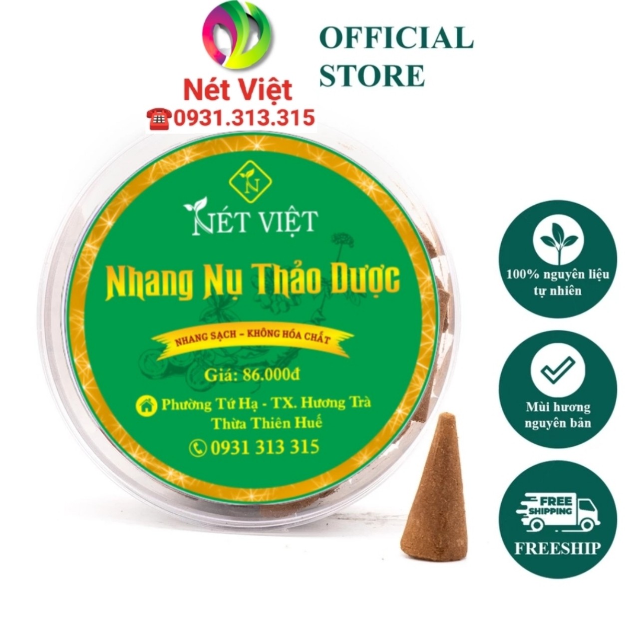 Nhang Nụ Thảo Dược Nét Việt (Hộp 40 viên)