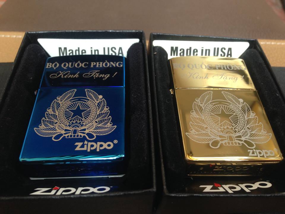 [HCM]Zippo Khắc Laze Logo Quân - Đội Xanh
