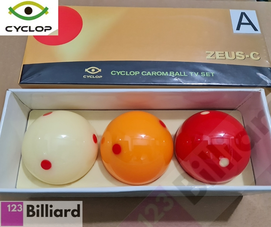 [HCM][SIÊU THỊ BIDA] Bộ bi bida CYCLOP Zeus-C 3 trái 61.5 [Bi Ba băng/Carom/3C]