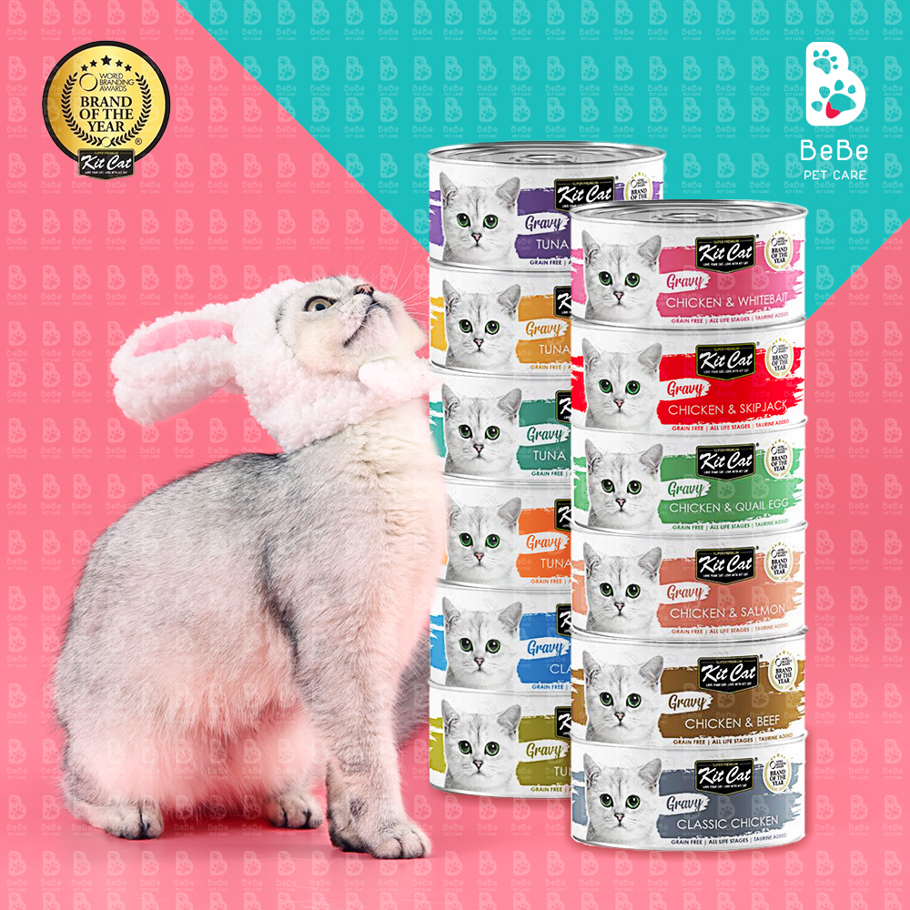 [Combo 10 - 12 Lon] Pate KITCAT GRAVY Dạng Sốt Cho Mèo Mọi Lứa Tuổi