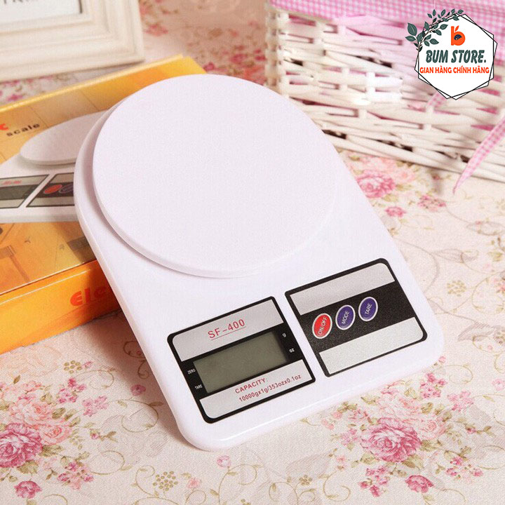 Cân tiểu ly điện tử, cân điện tử electronic kitchen scale sf400 10kg.