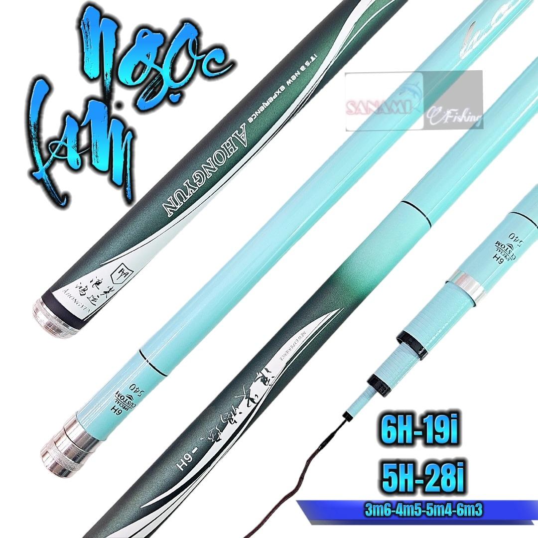 Cần Câu Tay Cao Cấp 5H 6H Carbon Siêu Nhẹ Ngọc Lam CT07 Tải Cá Siêu Khủng - Sanami Fishing