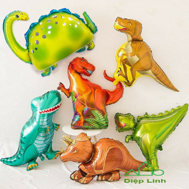 Bóng Kiếng Trang Trí Sinh Nhật Hình Khủng Long Dinosaur