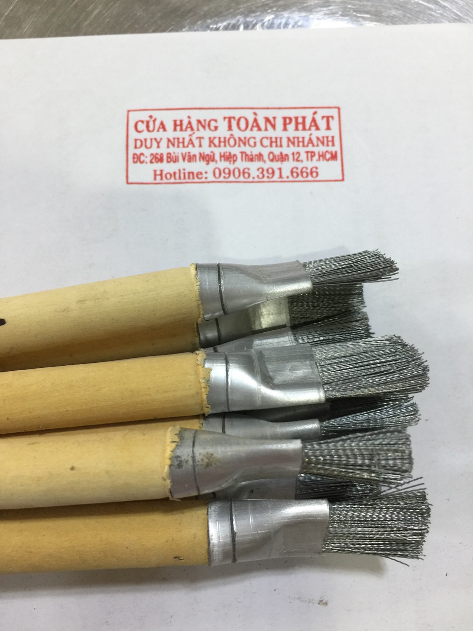 cọ sắt bút mini- chổi cọ bút sắt