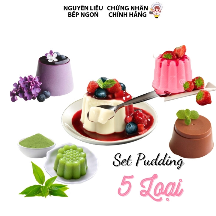 PUDDING DÂU 500G TỰ PHA - NGUYÊN LIỆU BẾP NGON