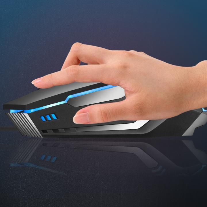 Chuột LED gaming kiểu dáng hầm hố cực đẹp K3 (Đen) - Nhất Tín Computer