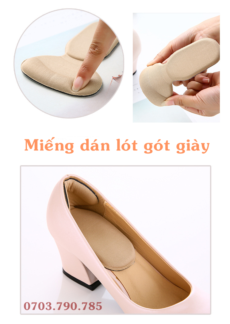 [HCM]1 Cặp miếng dán lót gót giày êm chân - LOẠI LỚN