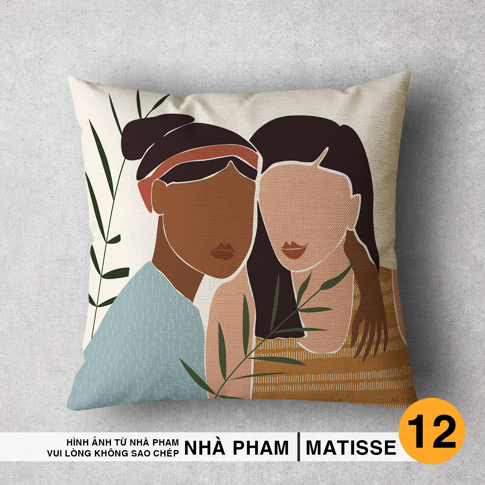 GỐI TRANG TRÍ SOFA ABSTRACT GIRL (No01 - No20) (45x45cm)