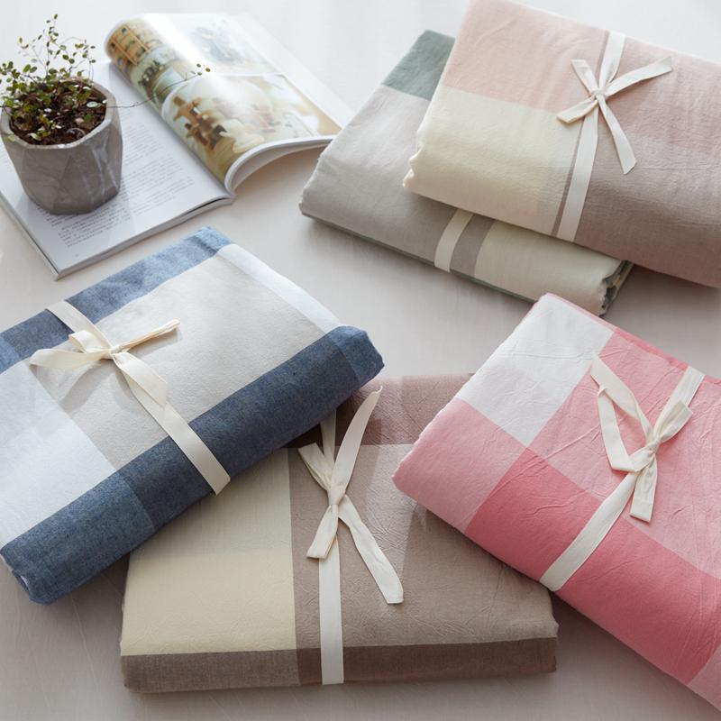 100% Cotton Bông Giặt Nước Đơn Chiếc Vỏ Chăn 1.8 M Giường Hai Người 200X230 100% Cotton Giản Lược Kẻ Sọc Duy Nhất Sinh Viên Vỏ Chăn