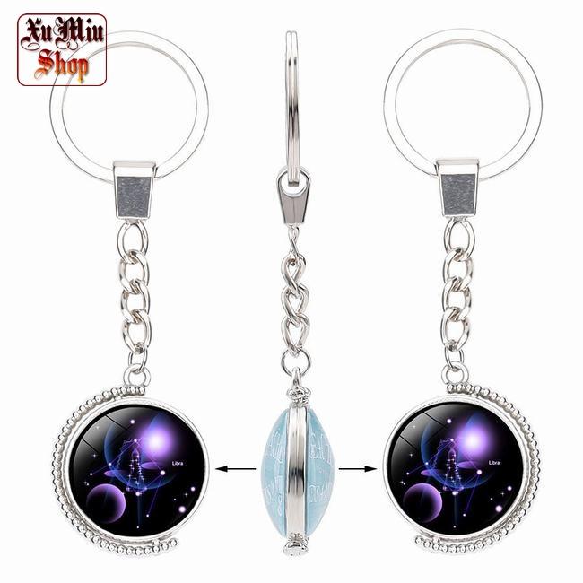 Móc khóa 2 mặt cung hoàng đạo XM05 - Thiên Bình