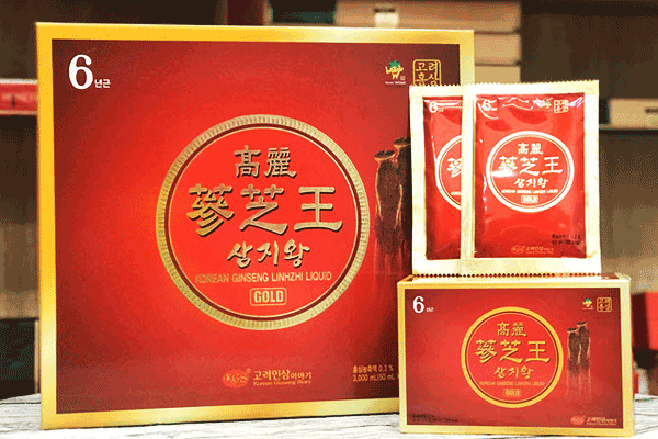 Nước hồng sâm linh chi kgs gold hàn quốc - hộp 60 gói x 50ml