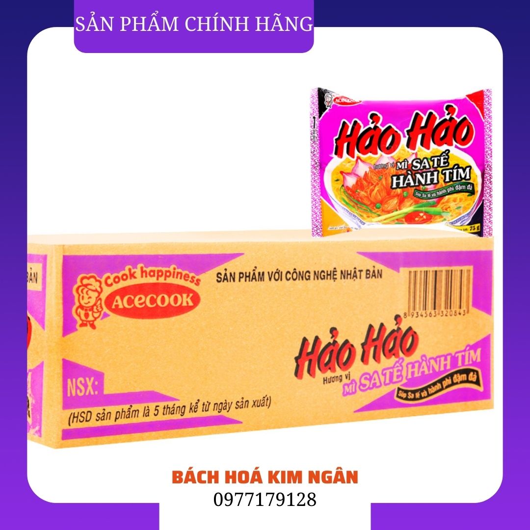 Thùng mì Hảo Hảo 30 gói đủ vị