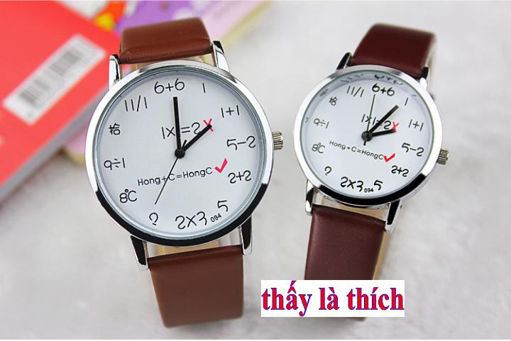 Combo 2 chiếc đồng hồ mặt số toán học