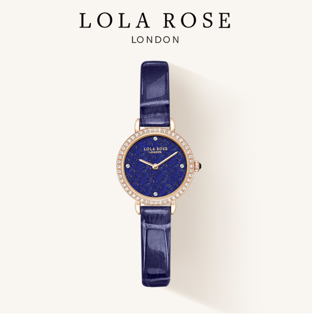 Đồng Hồ Lola Rose mặt tròn xanh