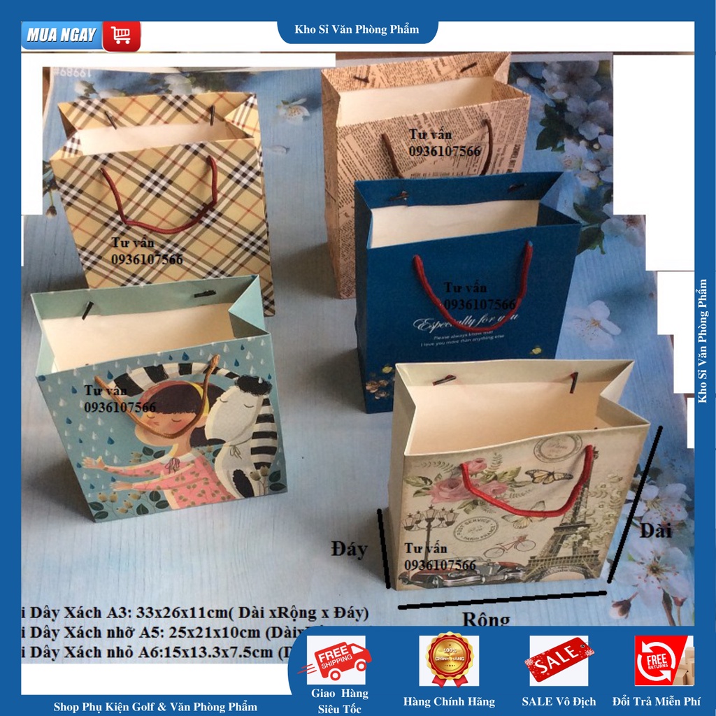 Túi giấy Dây Xách - CAO CẤP - ĐỦ SIZE - 1 Chiếc