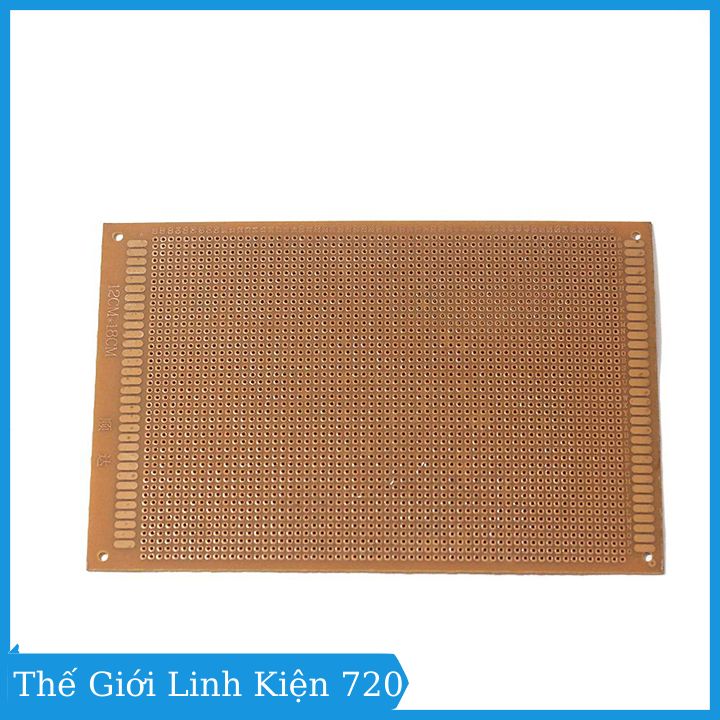 Phíp đồng lỗ, bảng mạch đục lỗ sẵn PCB nâu kích thước 12x18cm