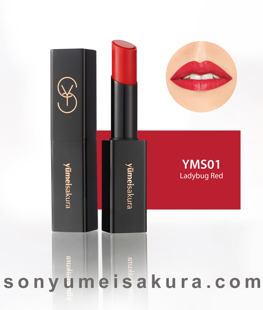 [SON YUMIESAKURA]Son Dưỡng Collagen YMS01 - Ladybug Red - Đỏ hồng