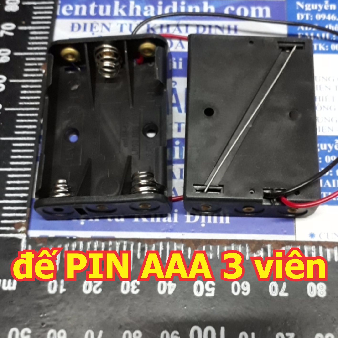 Hộp đựng pin đế pin AAA PIN đũa pin nhỏ mắc nối tiếp các loại 1~4 viên kde2435