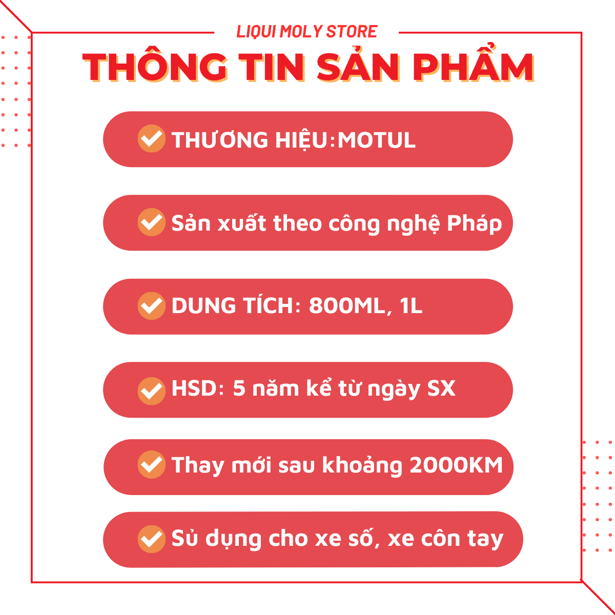 Nhớt xe số cao cấp MOTUL 3100 GOLD