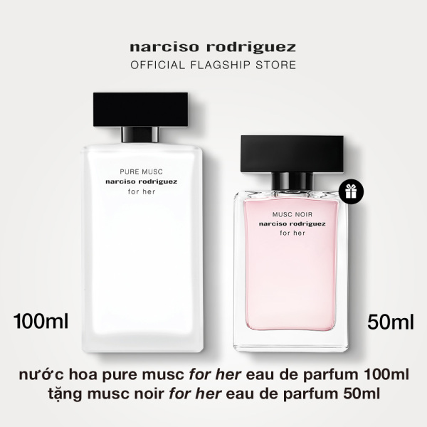Deal Preorder từ 30/10 - 10/11 - Nước hoa Narciso Rodriguez Pure Musc For Her Eau De Parfum 100ml (Tặng Musc Noir 50ml)