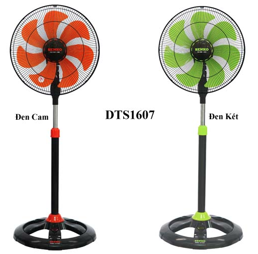 Quạt đứng thân sắt Senko DTS1607 công suất 65W, 3 tốc độ gió - Hàng chính hãng