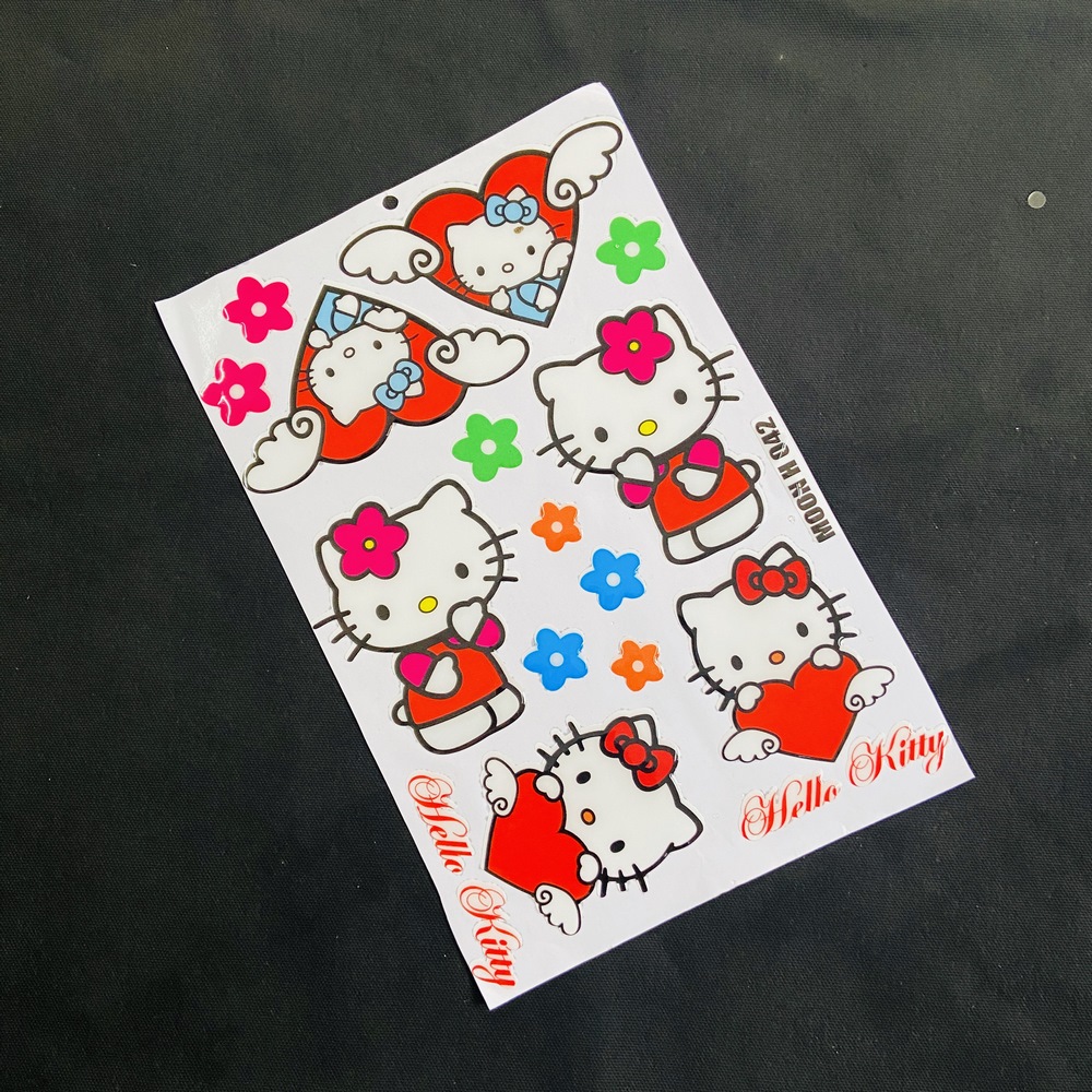 [HCM]TEM TẤM ĐỔ KEO DÁN XE HELLO KITTY SIÊU DỄ THƯƠNG (KITTY TRẮNG)