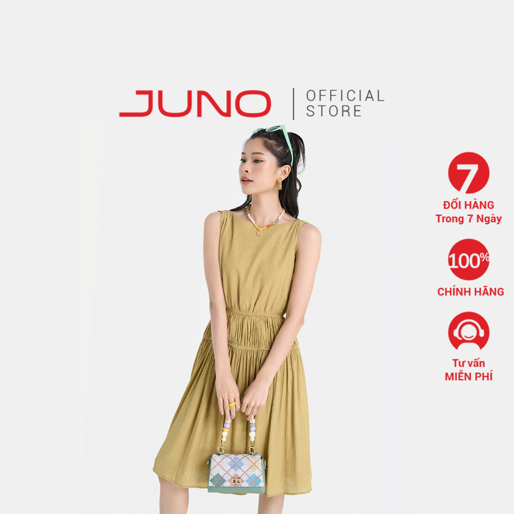 Đầm Midi Nữ Thời Trang JUNO Kiểu Dáng Hạ Eo JNDLU022