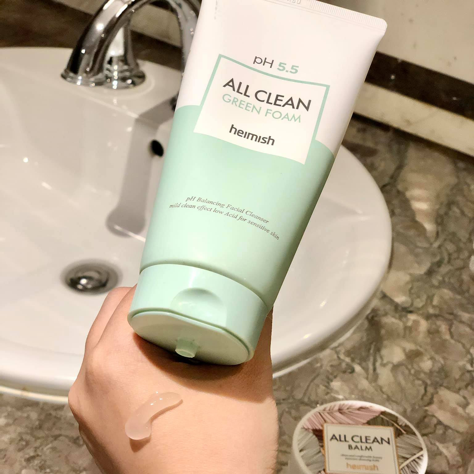 [HEIMISH] Sữa rửa mặt pH 5.5 All Clean Green Foam