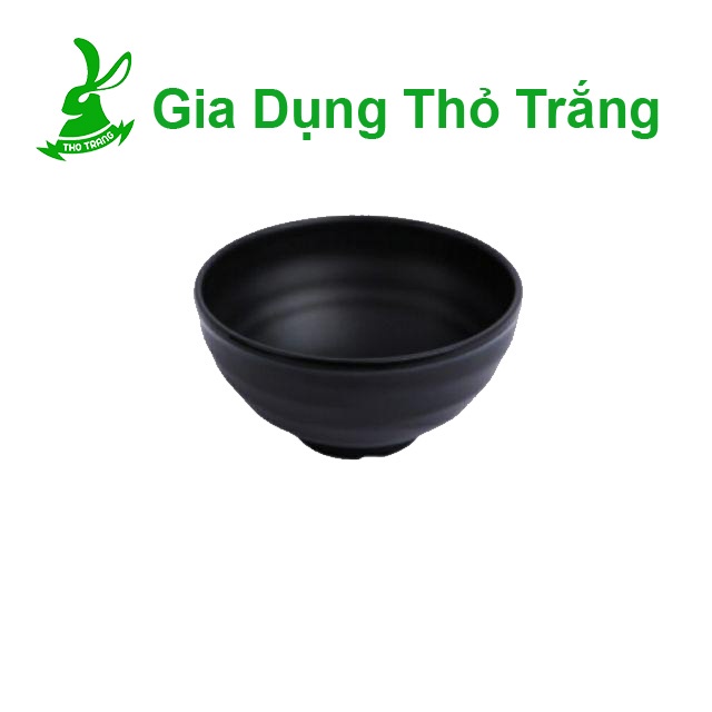 Chén cơm nhựa Melamine Nhám Đen/Ngói (CO15N)