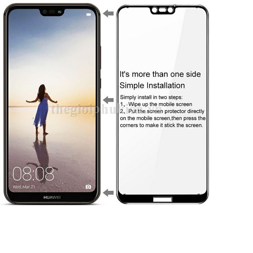 Kính cường lực Huawei Nova 3E 9D xịn Full keo tràn viền cao cấp