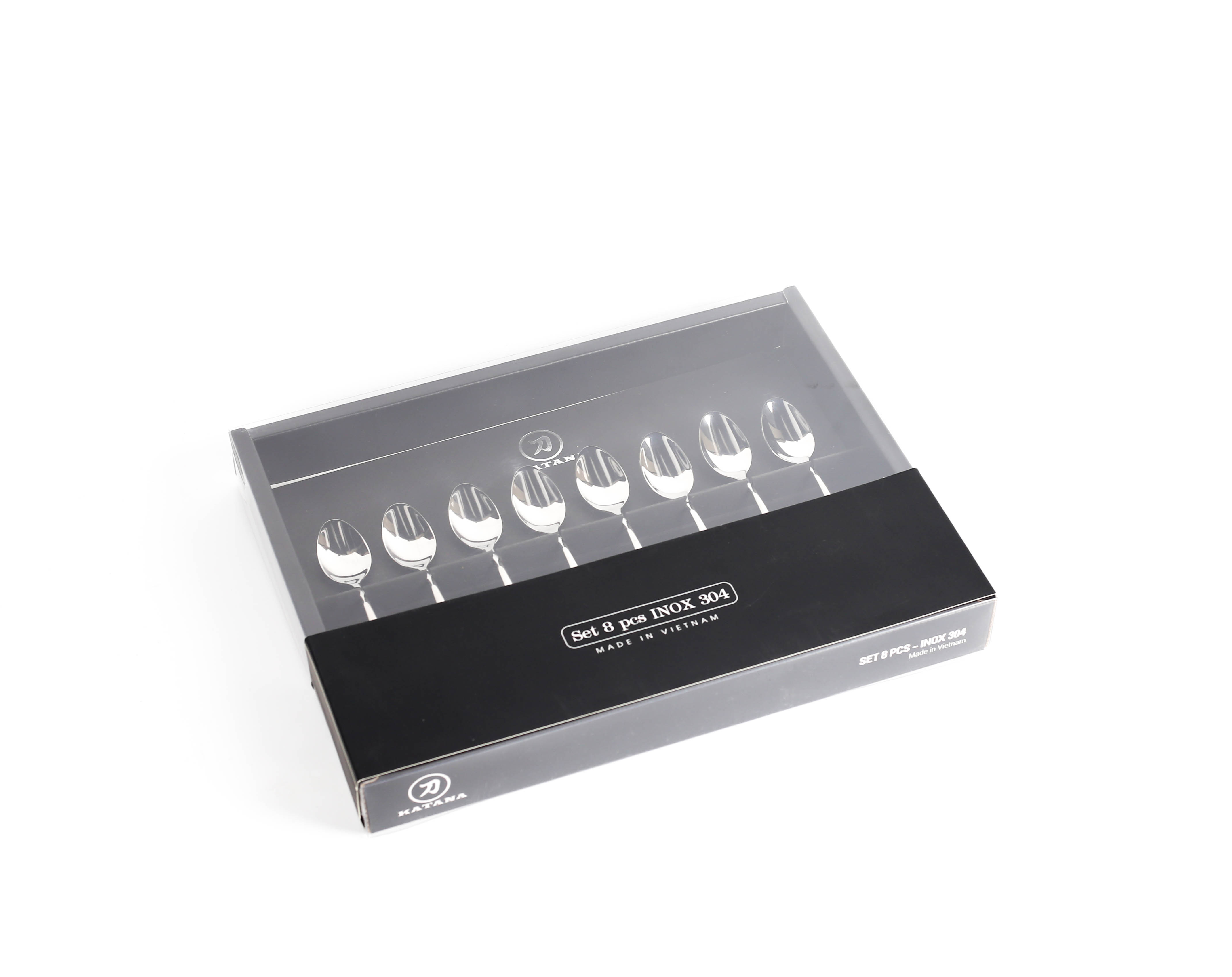 Set 8 thìa trà cao cấp KATANA vân trơn Elegance VTK281