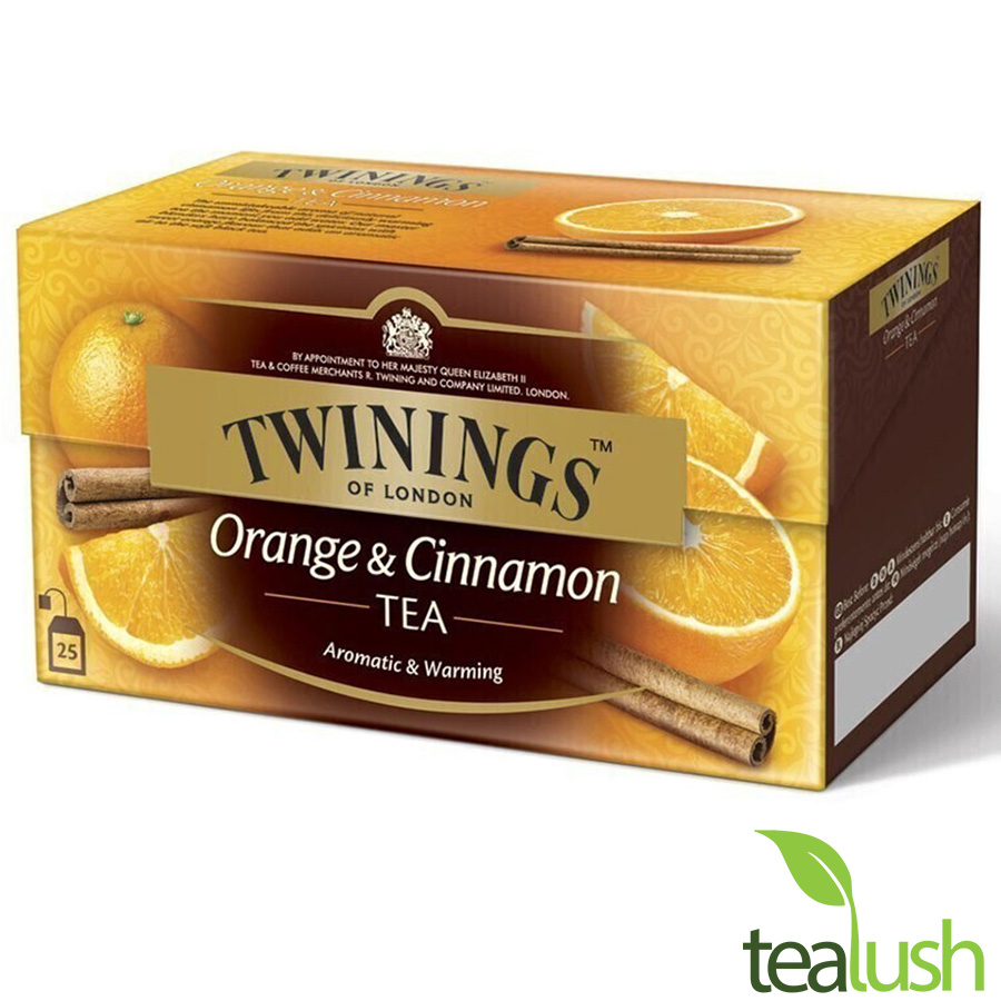 Twinings of London Orange and Cinnamon Tea, black tea - 25 teabags