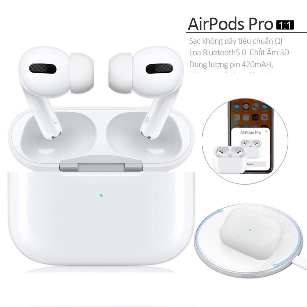 >> BÁO GIÁ TAI NGHE BLUETOOTH KHÔNG DÂY AP PRO CHỐNG ỒN - XUYÊN ÂM - ĐỔI TÊN , ĐỊNH VỊ - THÁO TAI DỪNG NHẠC | Shopee Lazada Sendo Tiki mới nhất 220 Tai nghe Bluetooth AirPods Pro 1.1 SIÊU CẤP - Tai nghe không dây Tự động kết nối, Cảm biến dừng nhạc, Định vị Đổi tên, Cách âm, Chống ồn, Trả lời cuộc gọi, Cảm ứng lực