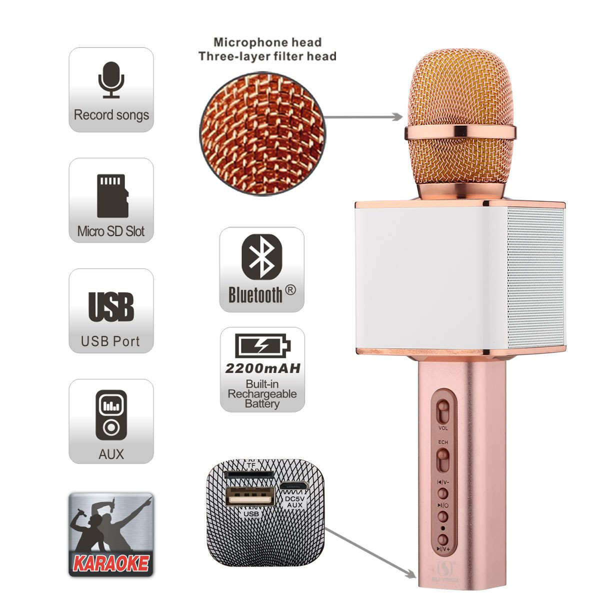Micro karaoke, mic bluetooth, Micro bluetooth hát chuyên nghiệp, loa bluetooth có mic, Micro không dây Bluetooth YS-10 giá rẻ, hát trên điện thoại xuất sắc, âm thanh trong và cực đầm, có cổng USB. Bảo hành 1 đổi 1