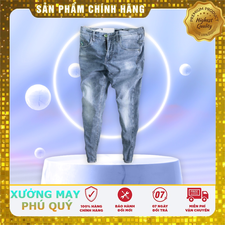Quần Jean Nam Xanh Nhạt Bạc Cao Cấp
