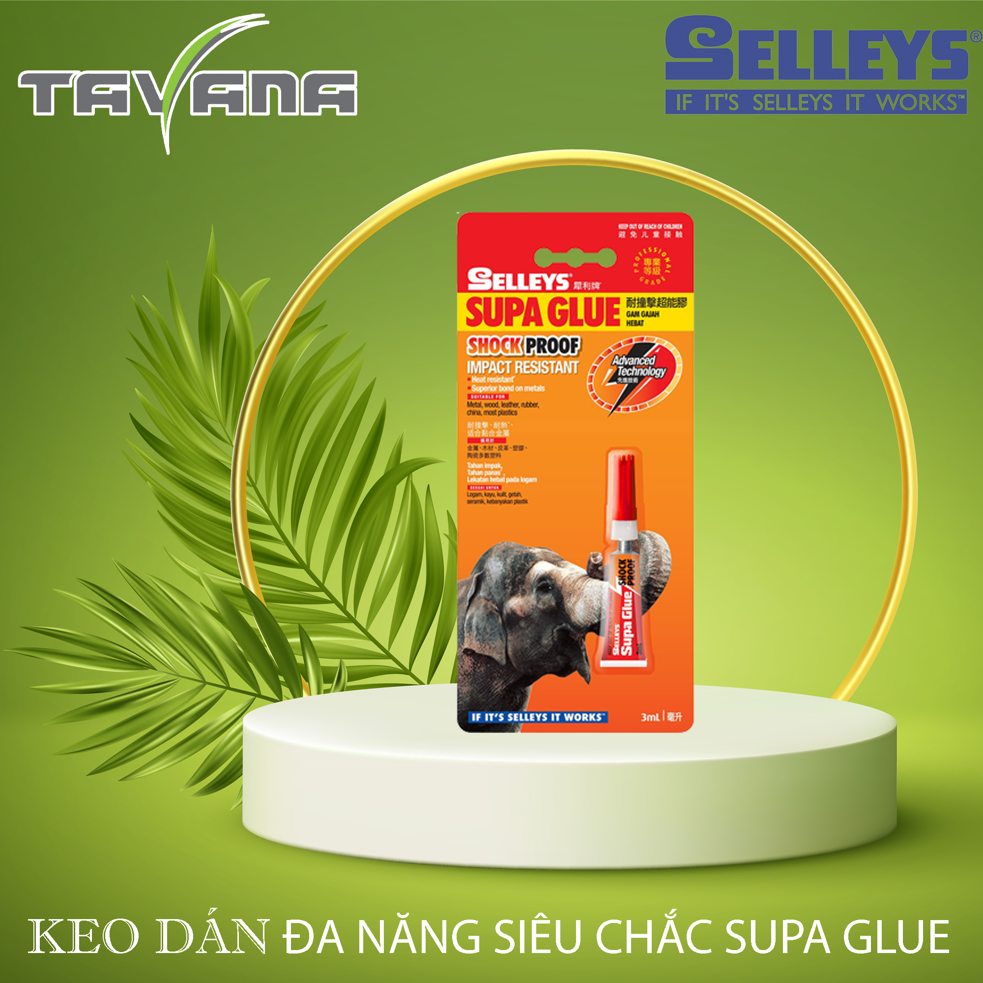 Keo Dán Selleys Supa Glue Shock Proof siêu chắc (3ml)