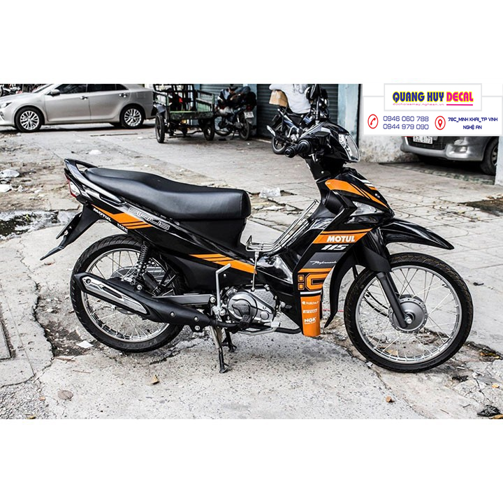 Tem trùm sirius fi vàng đen motul - độ dán team trùm decal xe máy sirius fi vàng đen motul - team trùm decal xe máy sirius fi rẻ đẹp và chất