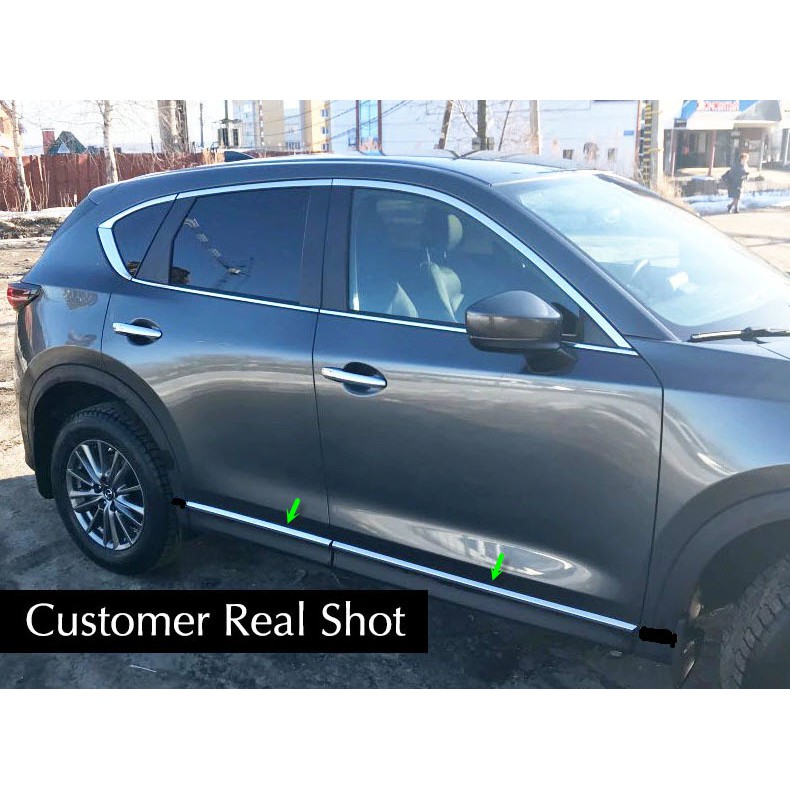 Nẹp sườn xe mazda cx5 2018 2019 2020 2021 2022 bản nhỏ inox
