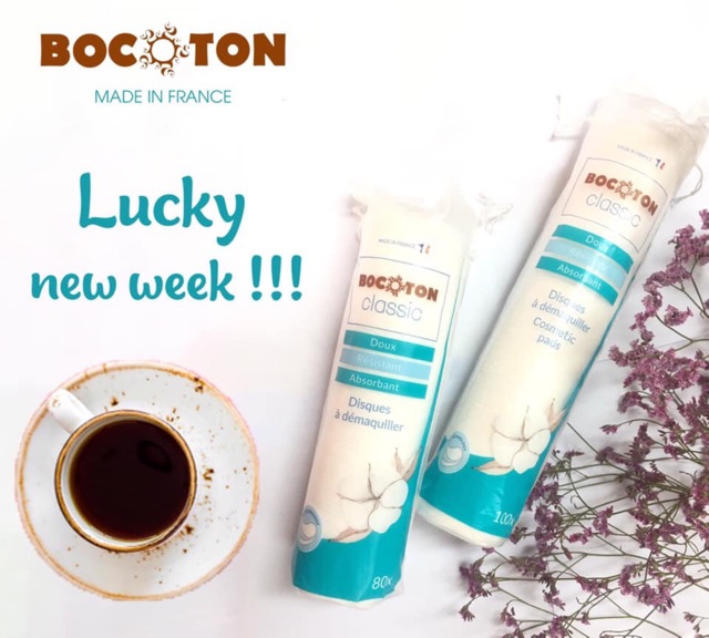 Bông tẩy trang bocoton Classic Pháp 80 miếng
