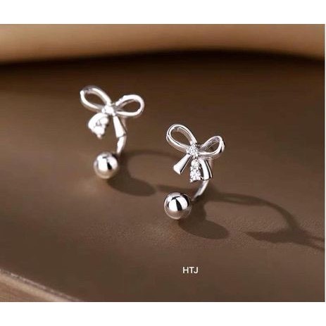 BÔNG TAI NƠ ĐÍNH ĐÁ CHỐT VẶN SIÊU XINH - TRANG SỨC BẠC TNJ CAM KẾT HÀNG CHUẨN ẢNH CHẤT LƯỢNG TỐT PHỤC VỤ TẬN TÌNH CHU ĐÁO