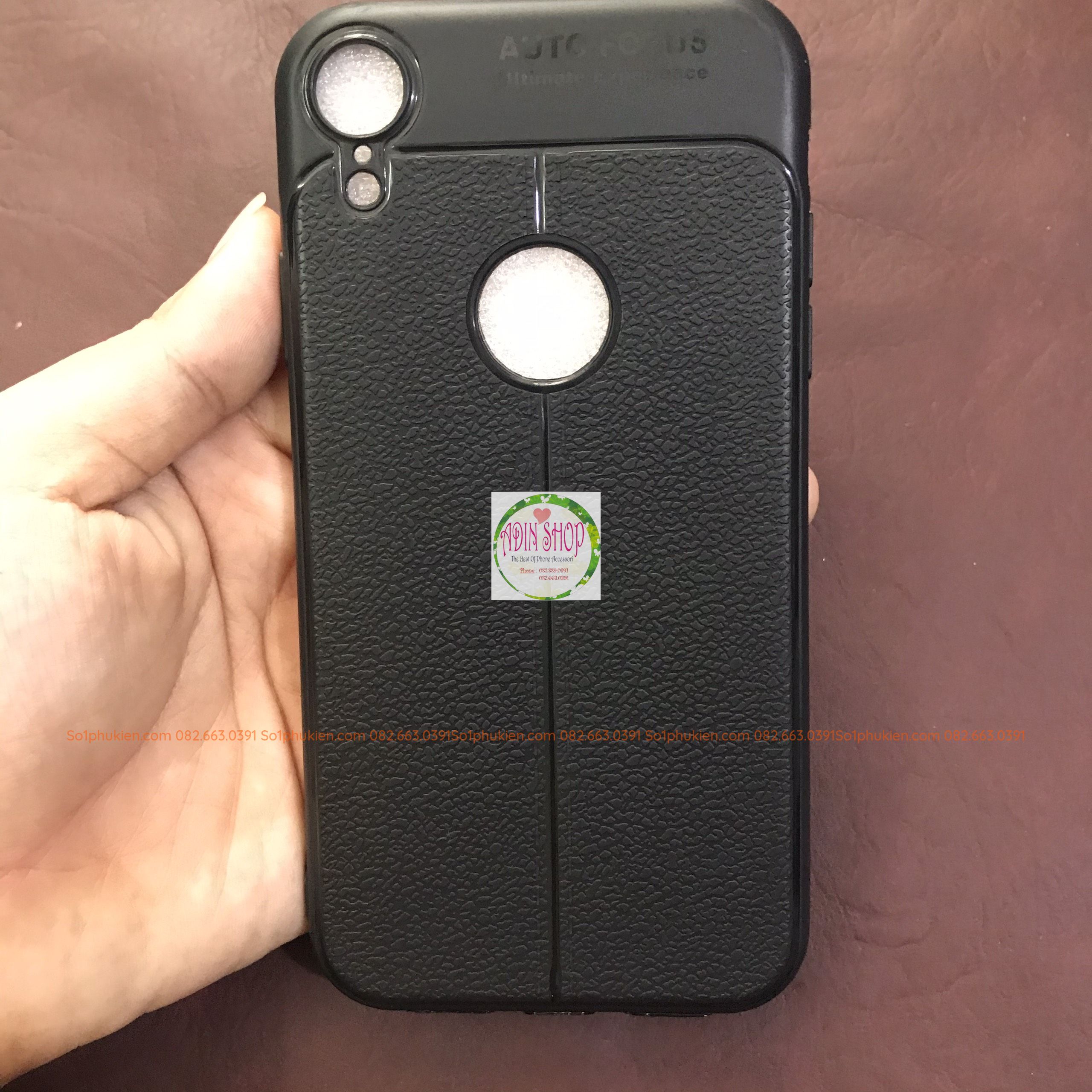 [HCM]Ốp lưng Iphone XR giả da auto focus bảo vệ mặt lưng máy