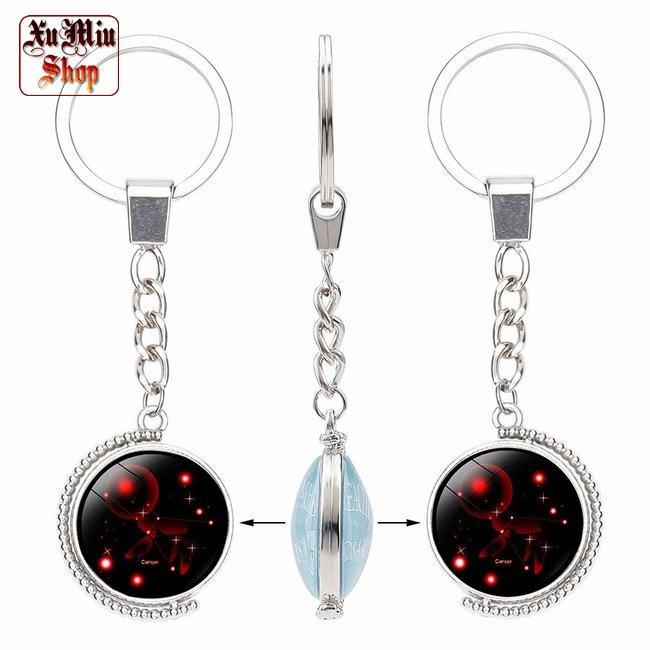 Móc khóa 2 mặt cung hoàng đạo XM05 - Cự Giải