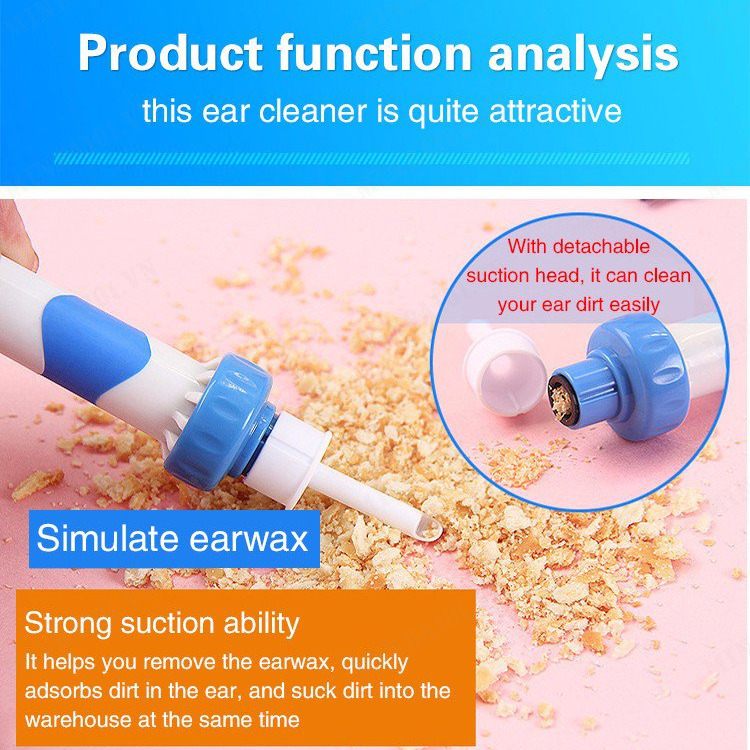 [New design] Safety electric ear cleaner Soft head Ear pick ear cleaner