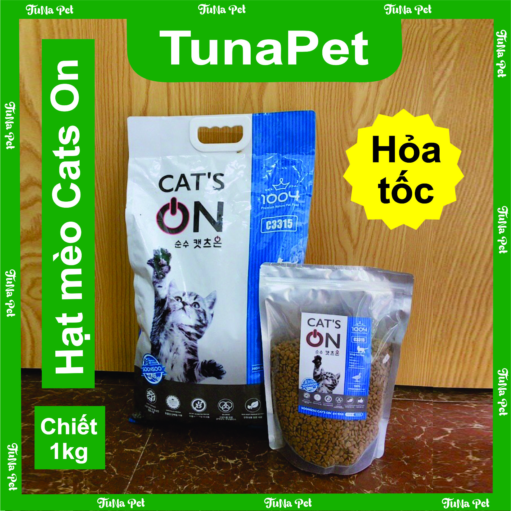 [Túi chiết 1kg] Hạt cat's on, caton 1kg cho mèo mọi lứa tuổi