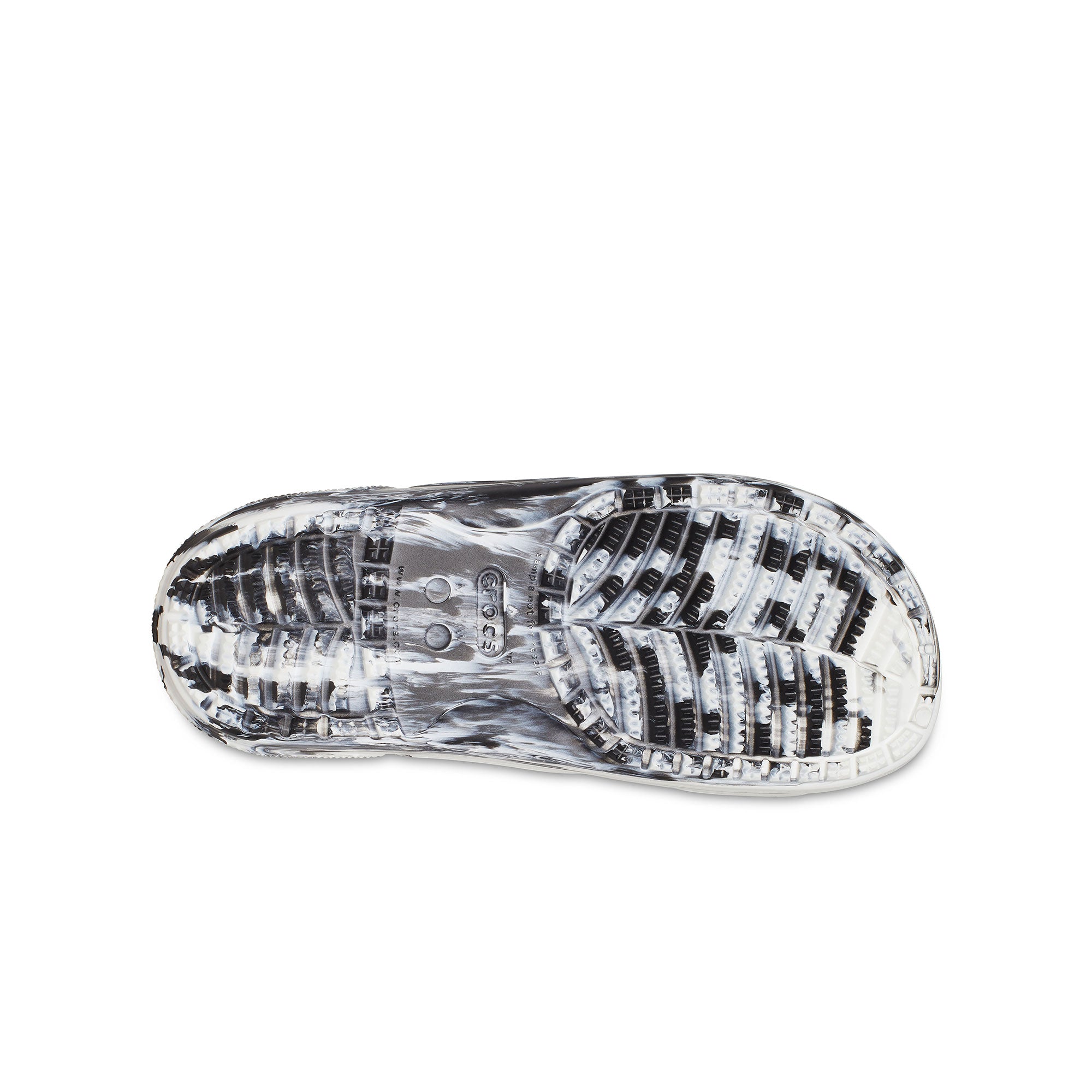 Dép Xăng Đan Unisex Crocs Marbled Classic - White/Black