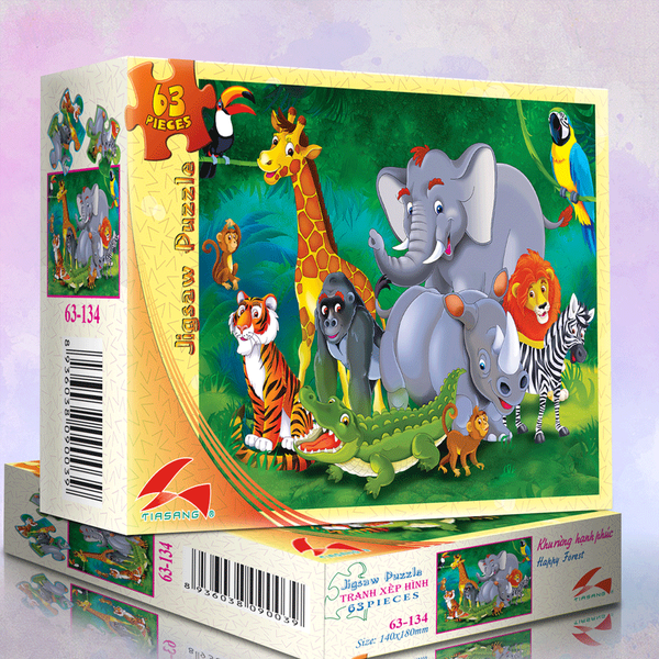 Tranh xếp hình 63 mảnh - KHU RỪNG HẠNH PHÚC