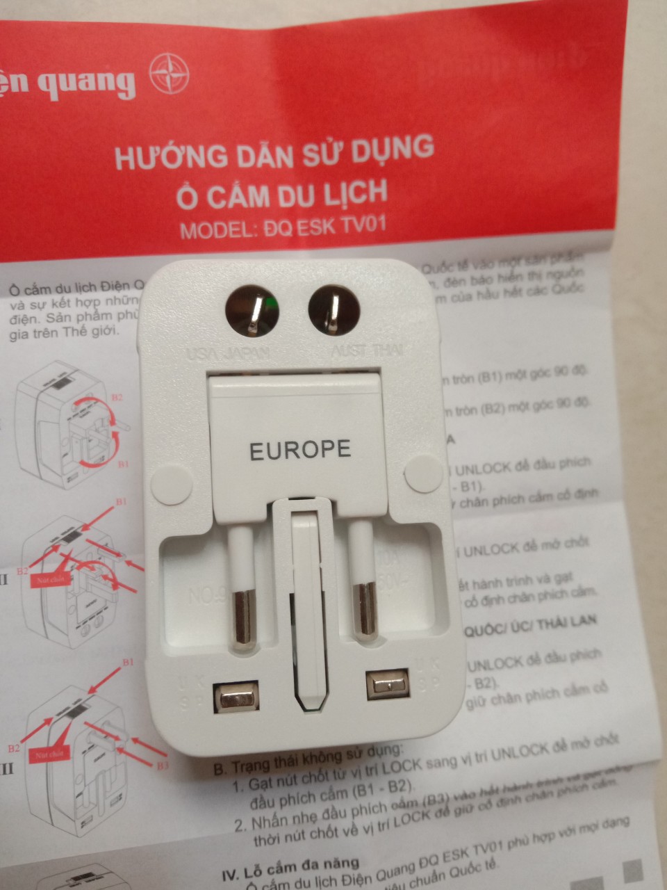 Ổ CẮM DU LỊCH ĐIỆN QUANG