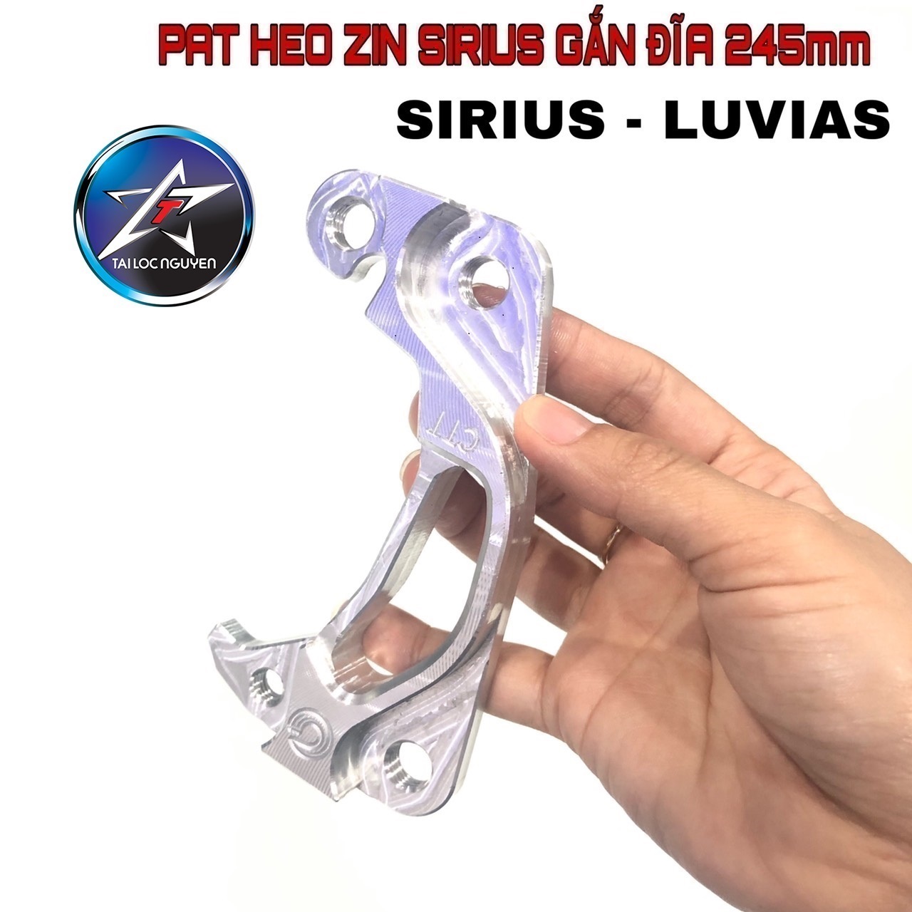 Pat heo zin sirius gắn đĩa 245mm