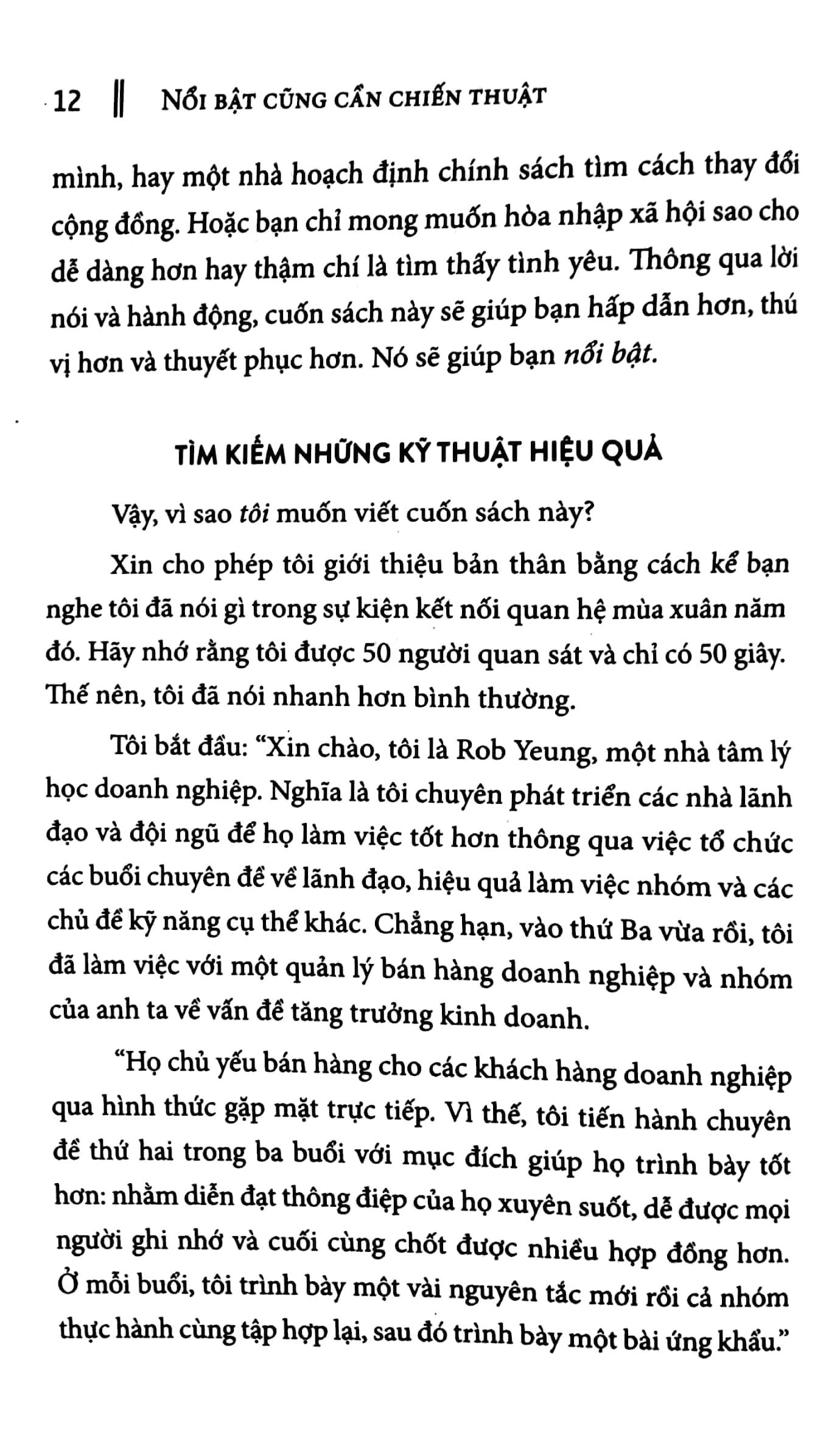 Nổi bật cũng cần chiến thuật