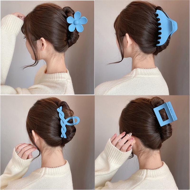Kẹp tóc đơn giản phiên bản hàn quốc cá tính phụ kiện kẹp tóc hàm cá mập thanh lịch222-INTL